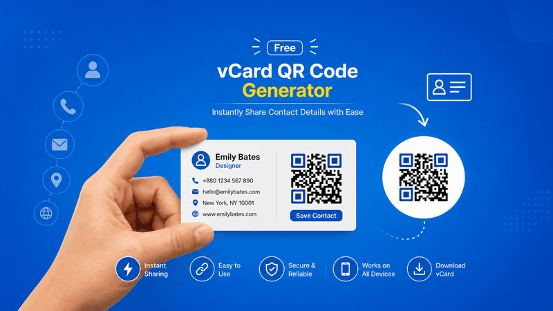 Free vCard QR Code Generator – Instantly Share Contact Details with Ease