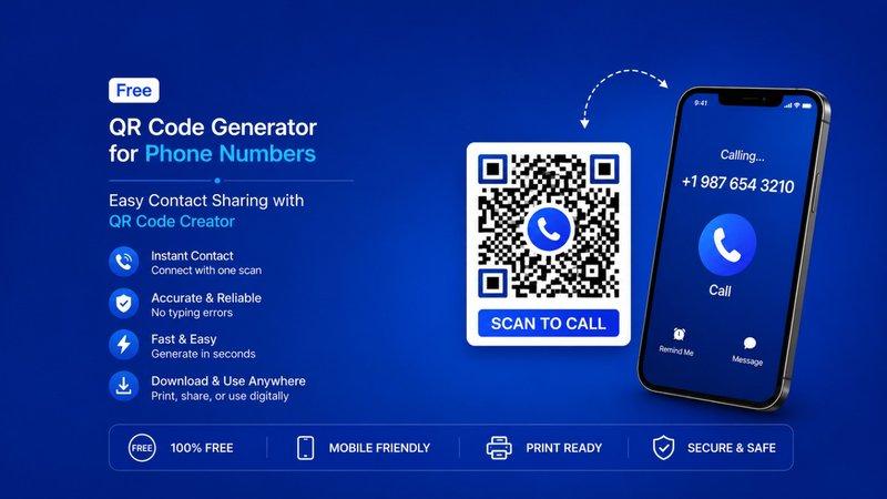 Free QR Code Generator for Phone Numbers | Easy Contact Sharing with QR Code Creator
