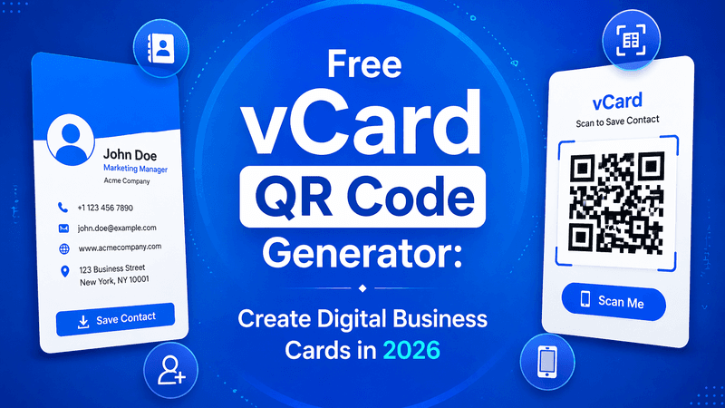 Free vCard QR Code Generator: Create Digital Business Cards in 2026